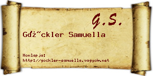 Göckler Samuella névjegykártya